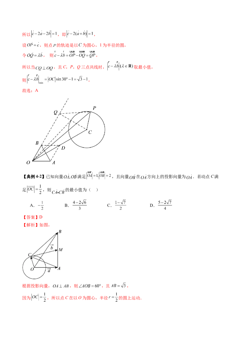 重难点突破02向量中的隐圆问题（五大题型）（解析版）_2.2025数学总复习_2025年新高考资料_一轮复习_2025年高考数学一轮复习讲练测（新教材新高考，含2024高考真题）