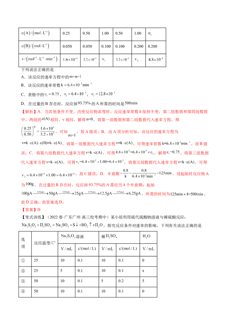 第24讲化学反应速率（讲义）（解析版）_05高考化学_2024年新高考资料_1.2024一轮复习_2024年高考化学一轮复习讲练测（新教材新高考）_第24讲化学反应速率（讲义）