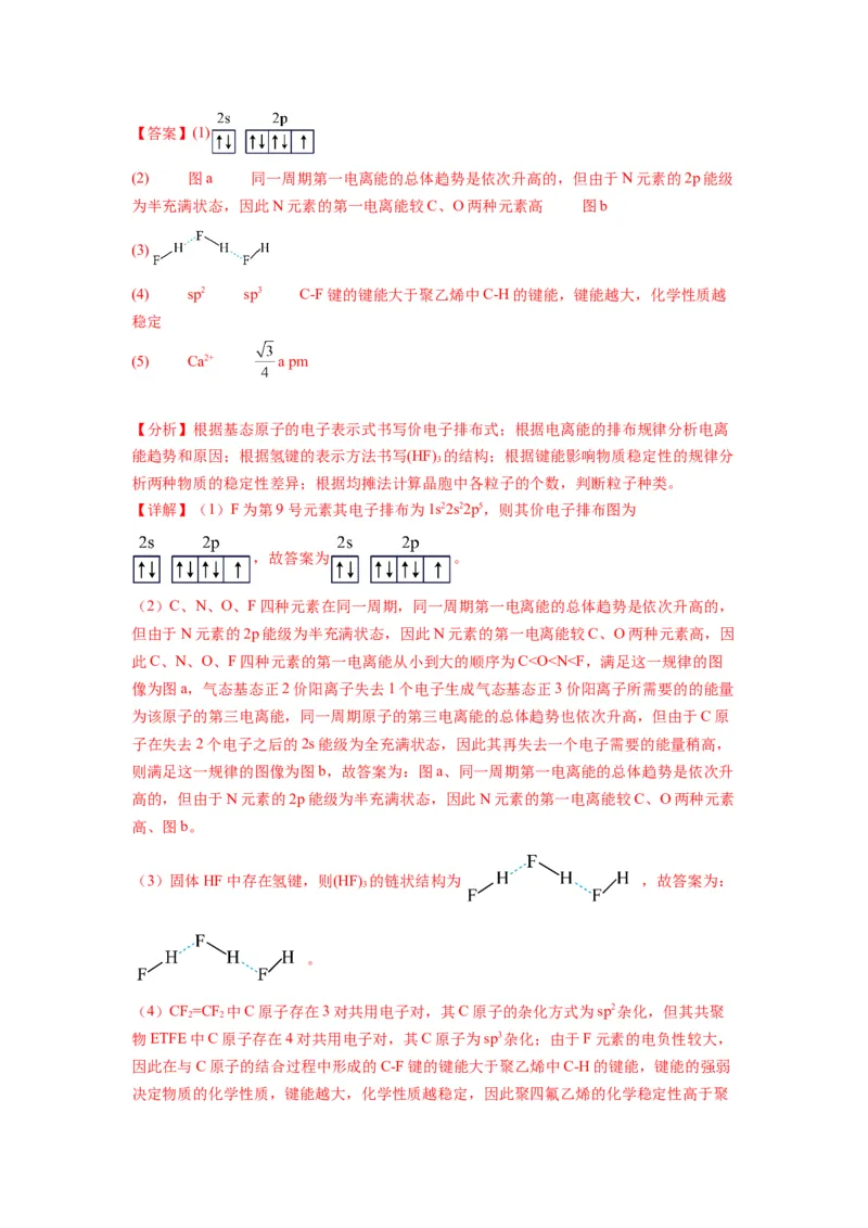第21练物质结构与性质综合题（解析版）_05高考化学_2024年新高考资料_2.2024二轮复习_2023年暑假分层作业高二化学（2024届一轮复习通用）