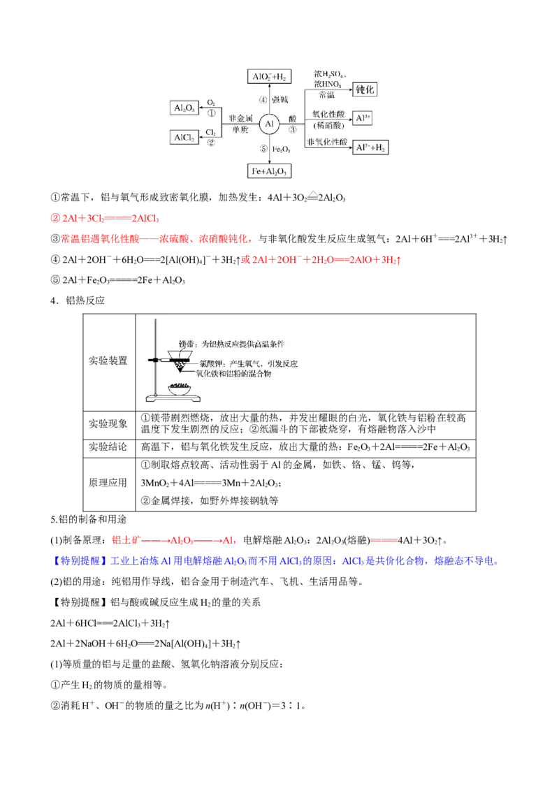 第08讲铝、镁及其重要化合物（讲）-2023年高考化学一轮复习讲练测（全国通用）（原卷版）_05高考化学_通用版（老高考）复习资料_2023年复习资料_一轮复习