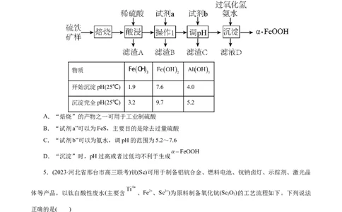 考点47无机工艺流程(好题冲关)(原卷版)_05高考化学_通用版（老高考）复习资料_2024年复习资料_完备战2024年高考化学一轮复习考点帮（全国通用）