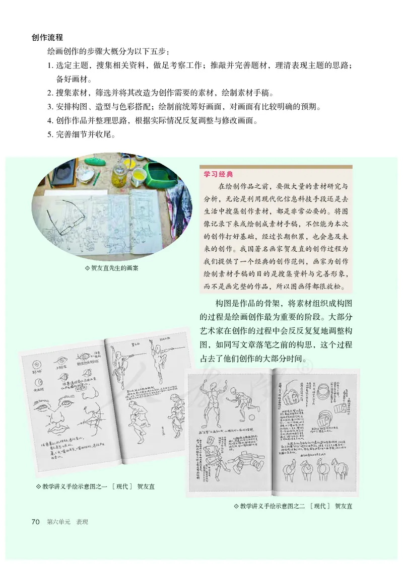 普通高中教科书&middot;美术选择性必修1绘画(1)_高中全套电子教材及答案。_01高中电子教材全套_美术_人教版_高中年级_选择性必修1绘画
