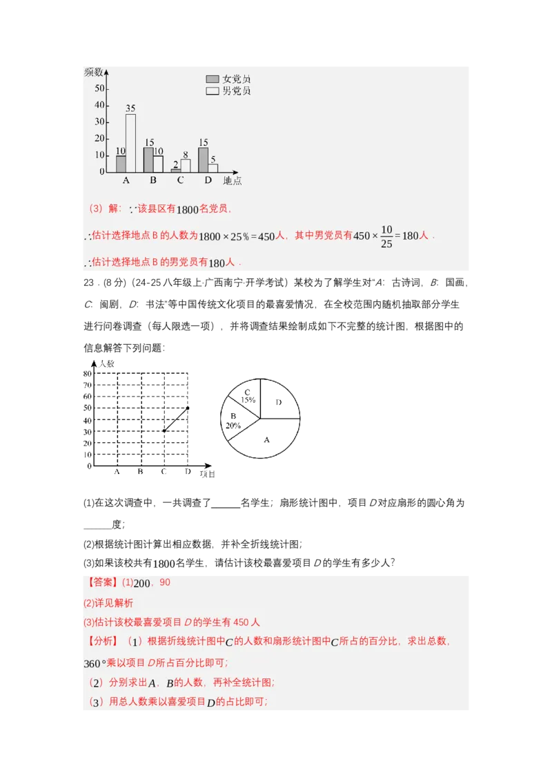 第十二章数据的收集、整理与描述单元测试（提高卷）（解析版）_初中数学_七年级数学下册（人教版）_单元测试