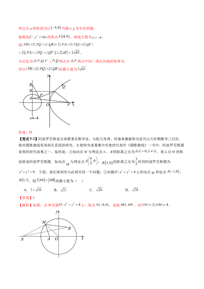 重难点突破02活用隐圆的五种定义妙解压轴题（五大题型）（解析版）_2.2025数学总复习_2025年新高考资料_一轮复习_2025年高考数学一轮复习讲练测（新教材新高考，含2024高考真题）