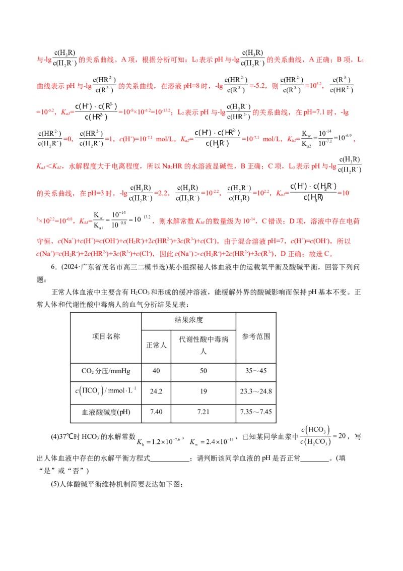 第03讲盐类水解(练习)(解析版)_05高考化学_2025年新高考资料_一轮复习_2025年高考化学一轮复习讲练测（新教材新高考）_第八章水溶液中的离子反应与平衡