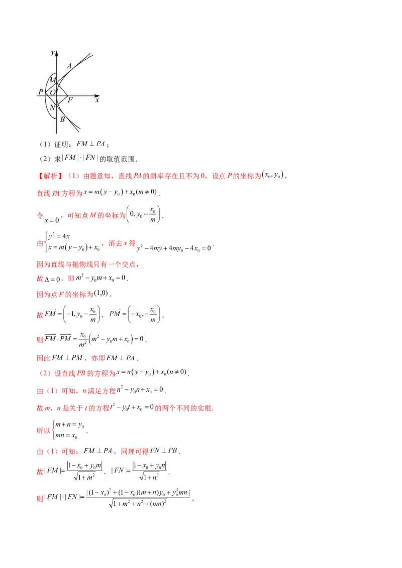 重难点突破12双切线问题的探究（六大题型）（解析版）_2.2025数学总复习_2024年新高考资料_1.2024一轮复习_2024年高考数学一轮复习讲练测（新教材新高考）_第八章平面解析几何