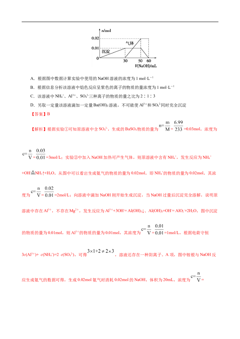 考点4离子反应（解析版）_05高考化学_通用版（老高考）复习资料_2023年复习资料_一轮复习_备战2023年高考化学一轮复习考点帮（全国通用）