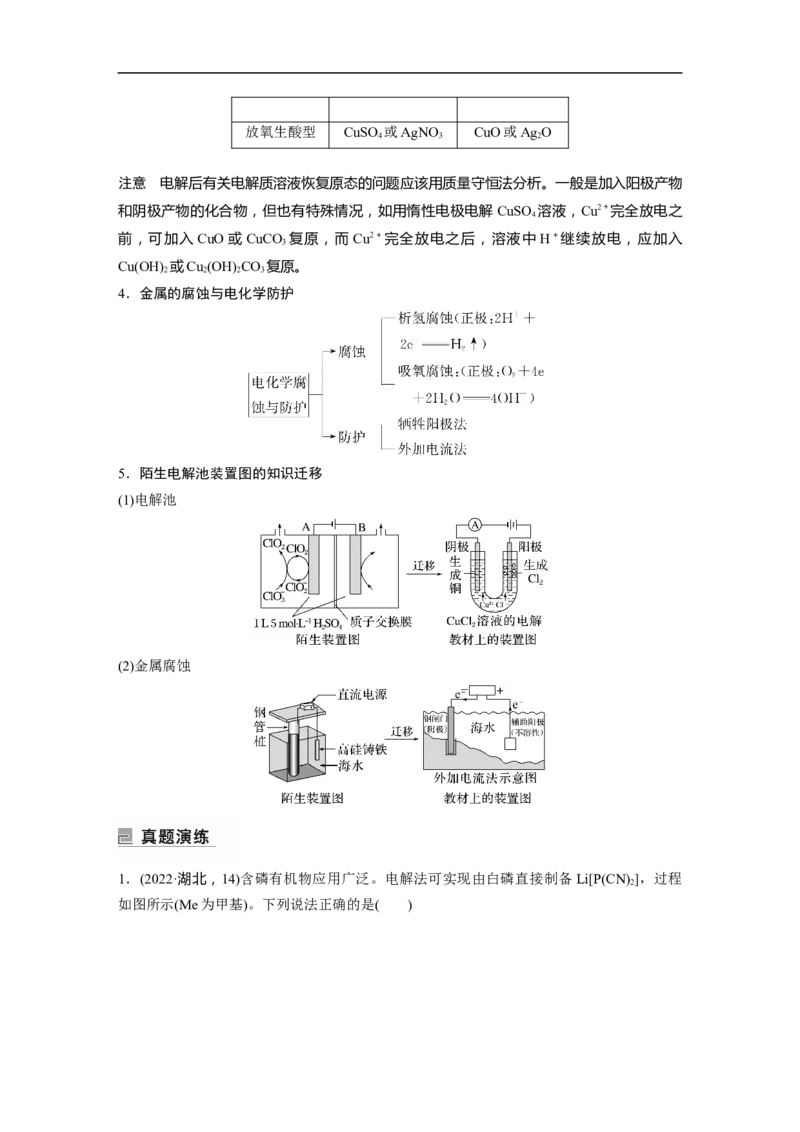 第1部分专题突破专题12　新型电池和电解原理的应用_05高考化学_新高考复习资料_2023年新高考资料_二轮复习_2023年高考化学二轮复习讲义+课件（新高考版）_学生版_大二轮专题复习讲义
