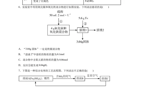 第07练铁及其化合物-2023年高考化学一轮复习小题多维练（原卷版）_05高考化学_通用版（老高考）复习资料_2023年复习资料_一轮复习_2023年高考化学一轮复习小题多维练（全国通用）