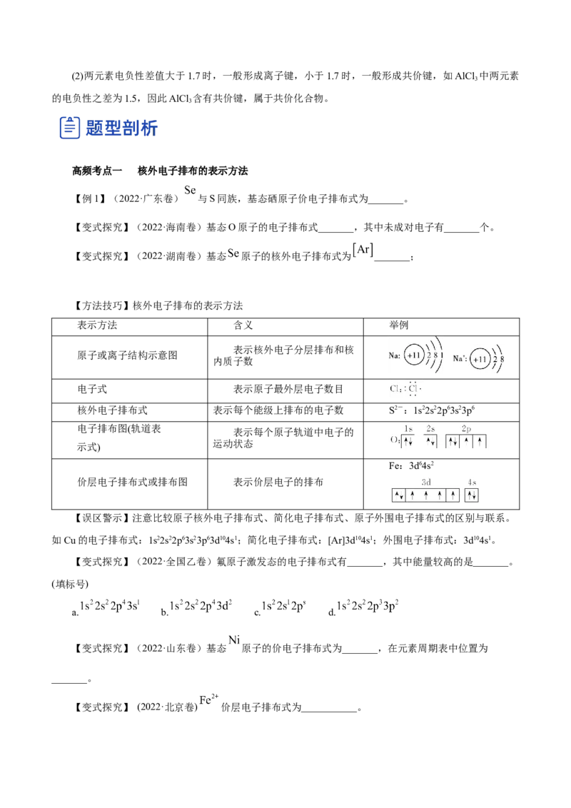 第29讲原子结构与性质（讲）-2023年高考化学一轮复习讲练测（原卷版）_05高考化学_新高考复习资料_2023年新高考资料_一轮复习_2023年高考化学一轮复习讲练测（新教材新高考）