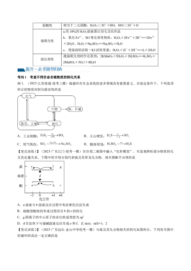 第13讲硫及其化合物（讲义）（原卷版）_05高考化学_2024年新高考资料_1.2024一轮复习_2024年高考化学一轮复习讲练测（新教材新高考）