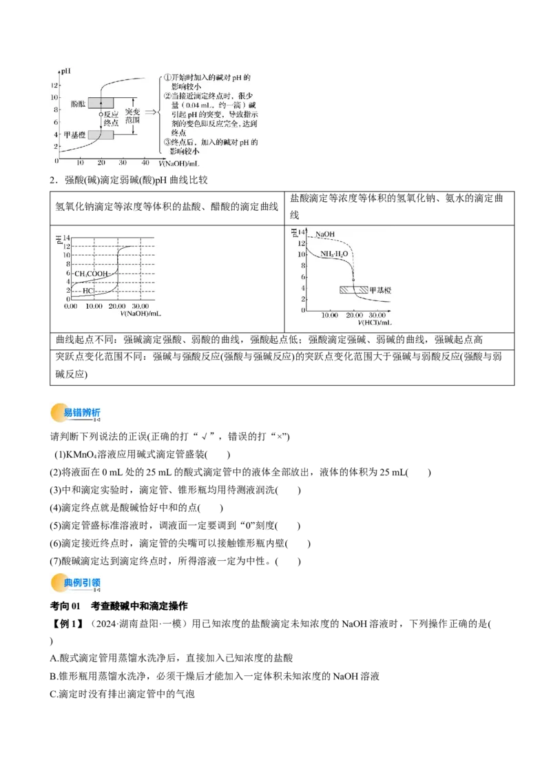 考点30水的电离和溶液的酸碱性（核心考点精讲精练）-备战2025年高考化学一轮复习考点帮（新高考通用）（原卷版）_05高考化学_2025年新高考资料_一轮复习