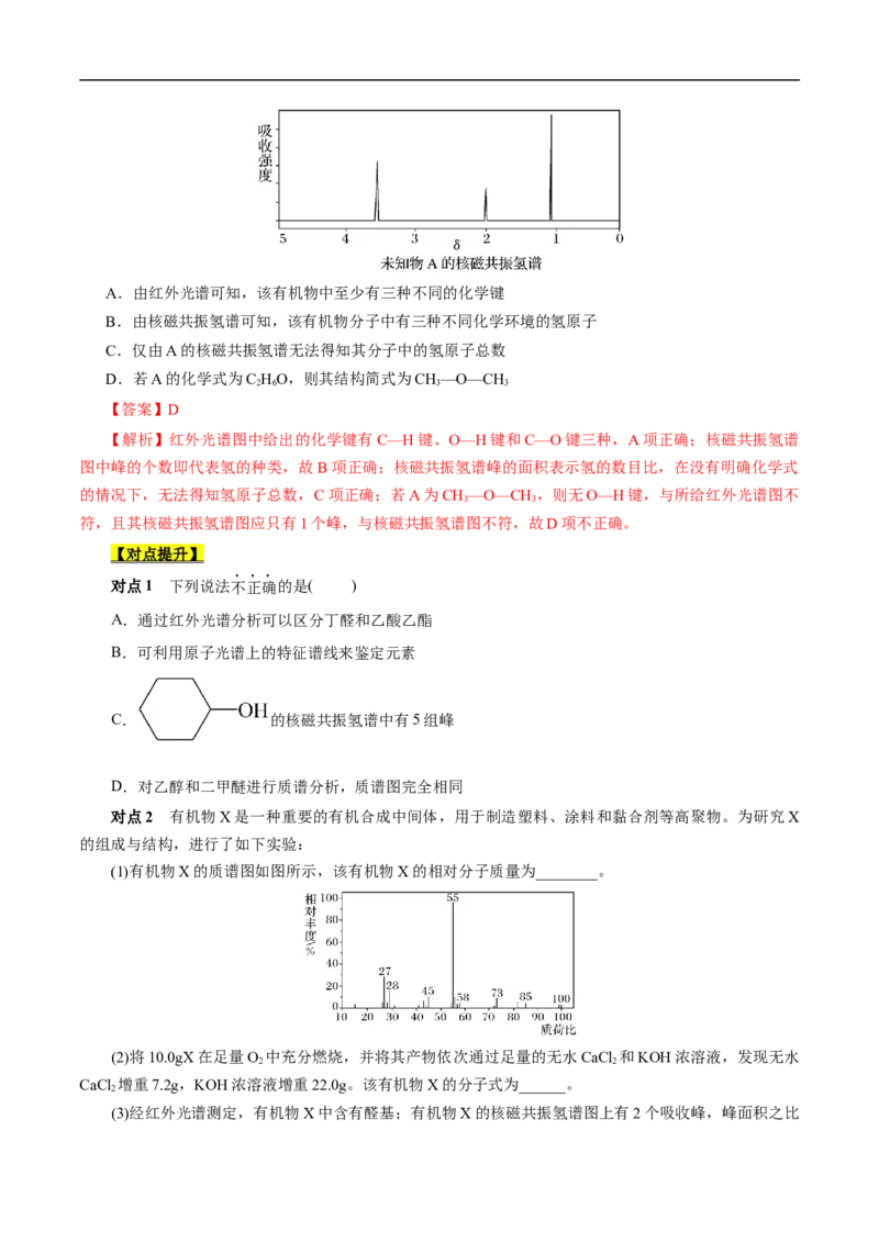 考点31研究有机物的一般方法（原卷版）_05高考化学_通用版（老高考）复习资料_2023年复习资料_一轮复习_备战2023年高考化学一轮复习考点帮（全国通用）