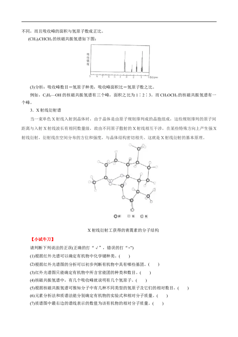 考点31研究有机物的一般方法（原卷版）_05高考化学_通用版（老高考）复习资料_2023年复习资料_一轮复习_备战2023年高考化学一轮复习考点帮（全国通用）