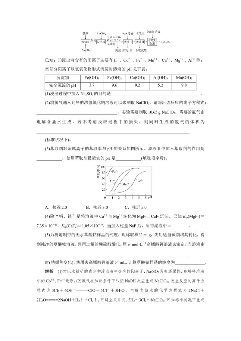 第6讲难溶电解质的溶解平衡（作业）_05高考化学_新高考复习资料_2022年新高考资料_2022届一轮复习讲练结合_第八章水溶液中的离子平衡_第6讲难溶电解质的溶解平衡