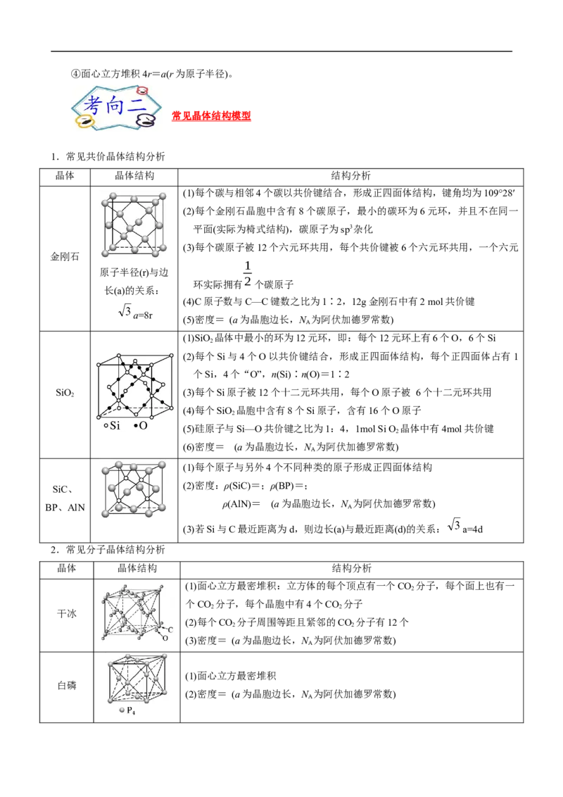 考点48晶体结构与性质（原卷版）_05高考化学_通用版（老高考）复习资料_2023年复习资料_一轮复习_备战2023年高考化学一轮复习考点帮（全国通用）