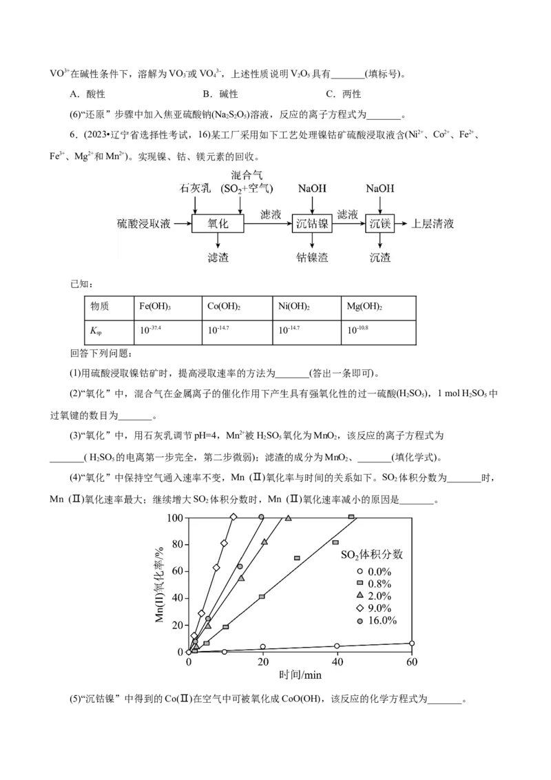 第05讲工业流程题解题策略(讲义)(原卷版)_05高考化学_2025年新高考资料_一轮复习_2025年高考化学一轮复习讲练测（新教材新高考）_第八章水溶液中的离子反应与平衡