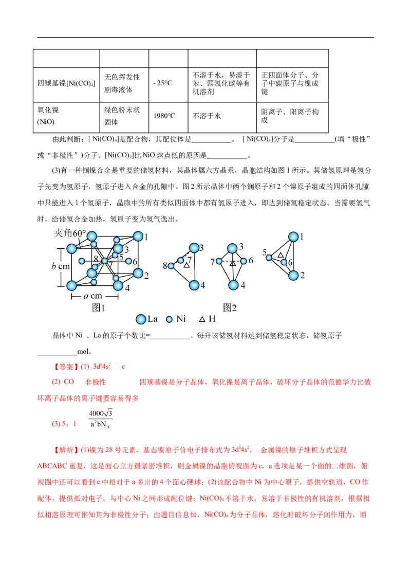 考点48晶体结构与性质（解析版）_05高考化学_通用版（老高考）复习资料_2023年复习资料_一轮复习_备战2023年高考化学一轮复习考点帮（全国通用）