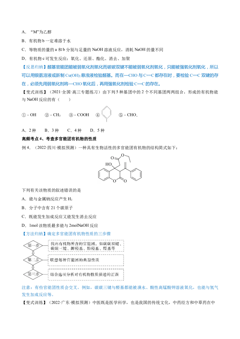 第34讲烃的含氧衍生物（讲）-2023年高考化学一轮复习讲练测（全国通用）（原卷版）_05高考化学_通用版（老高考）复习资料_2023年复习资料_一轮复习