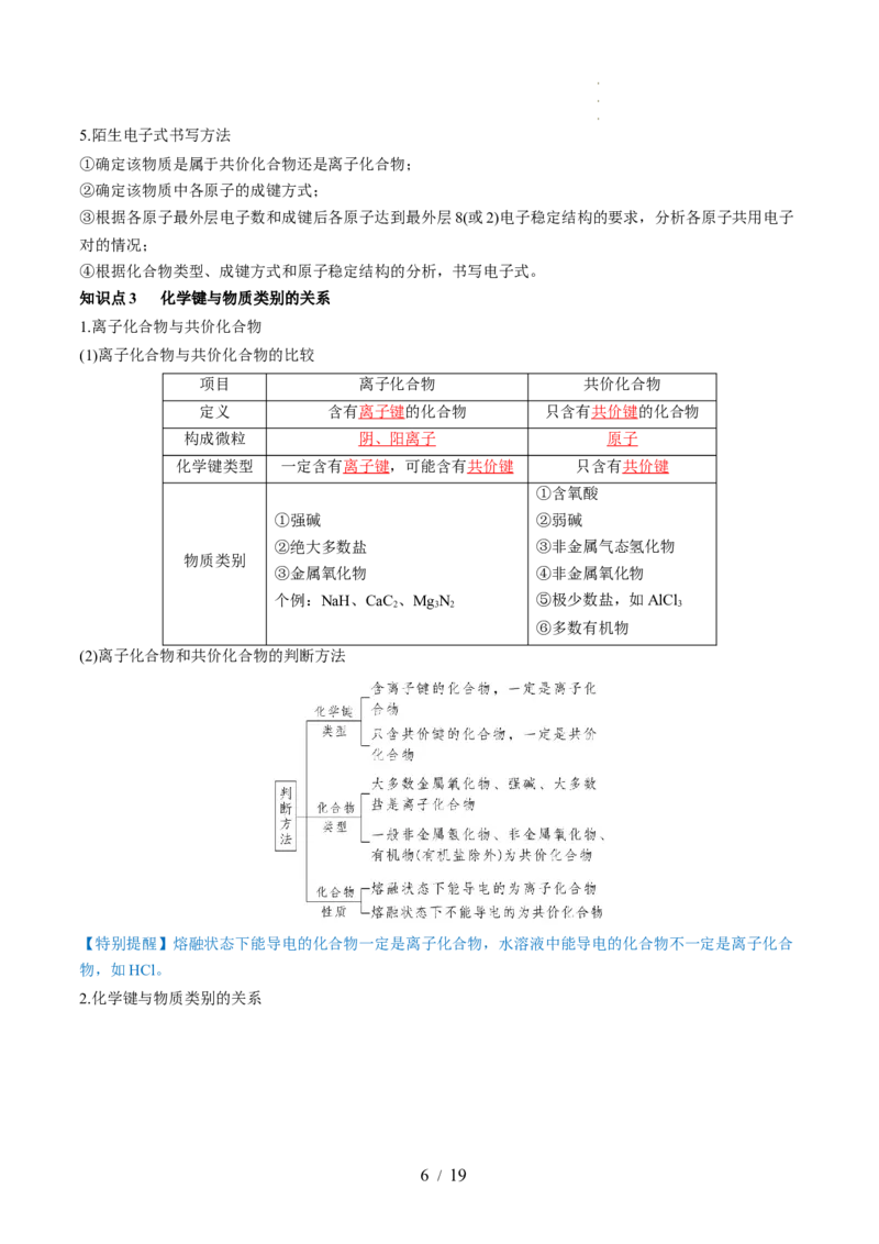 第18讲化学键（讲义）（解析版）_05高考化学_新高考复习资料_2024年新高考资料_一轮复习资料_完2024年高考化学一轮复习讲练测(课件+讲义+练习)（新高考）_讲义+练习