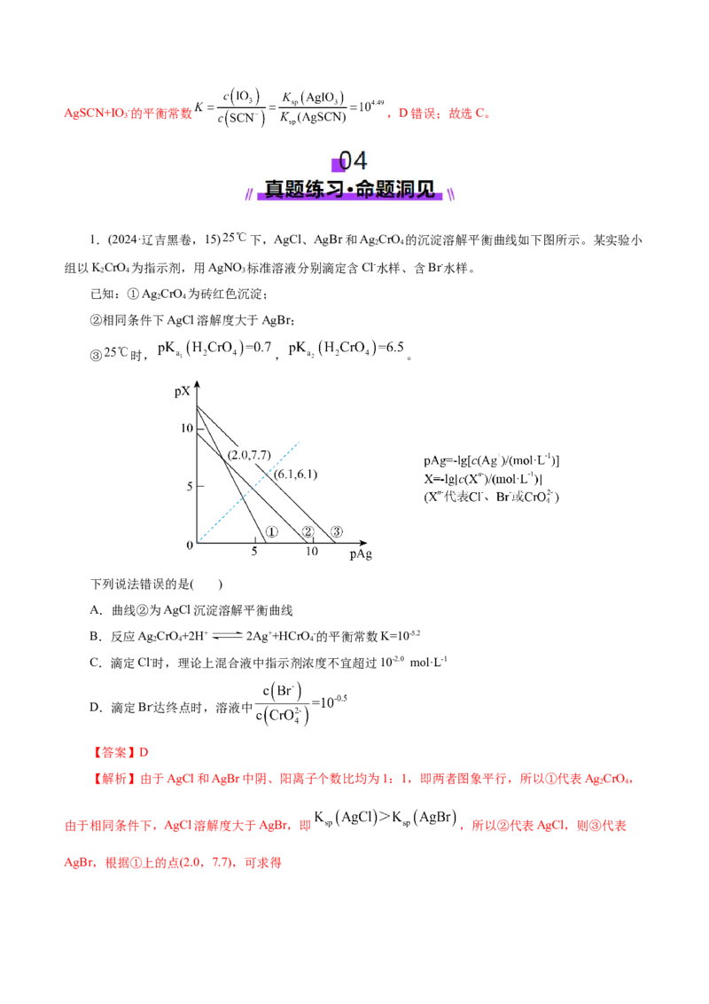第04讲沉淀溶解平衡(讲义)(解析版)_05高考化学_2025年新高考资料_一轮复习_2025年高考化学一轮复习讲练测（新教材新高考）_第八章水溶液中的离子反应与平衡