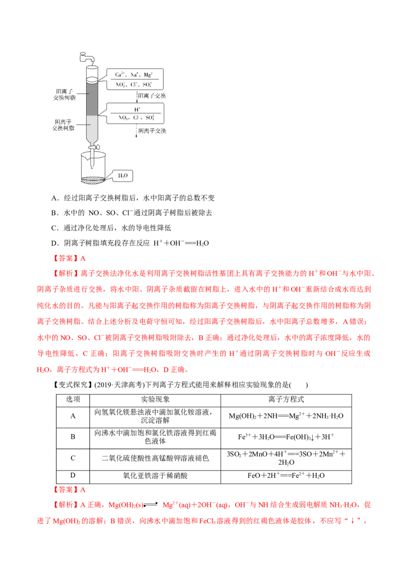 第4讲离子反应（讲）解析版_05高考化学_新高考复习资料_2022年新高考资料_2022年高考化学一轮复习讲练测（新教材新高考）