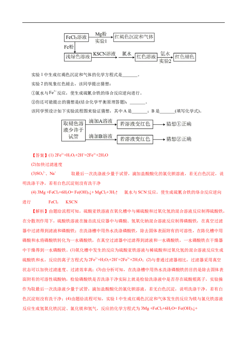 考点14铁及其化合物（解析版）_05高考化学_通用版（老高考）复习资料_2023年复习资料_一轮复习_备战2023年高考化学一轮复习考点帮（全国通用）