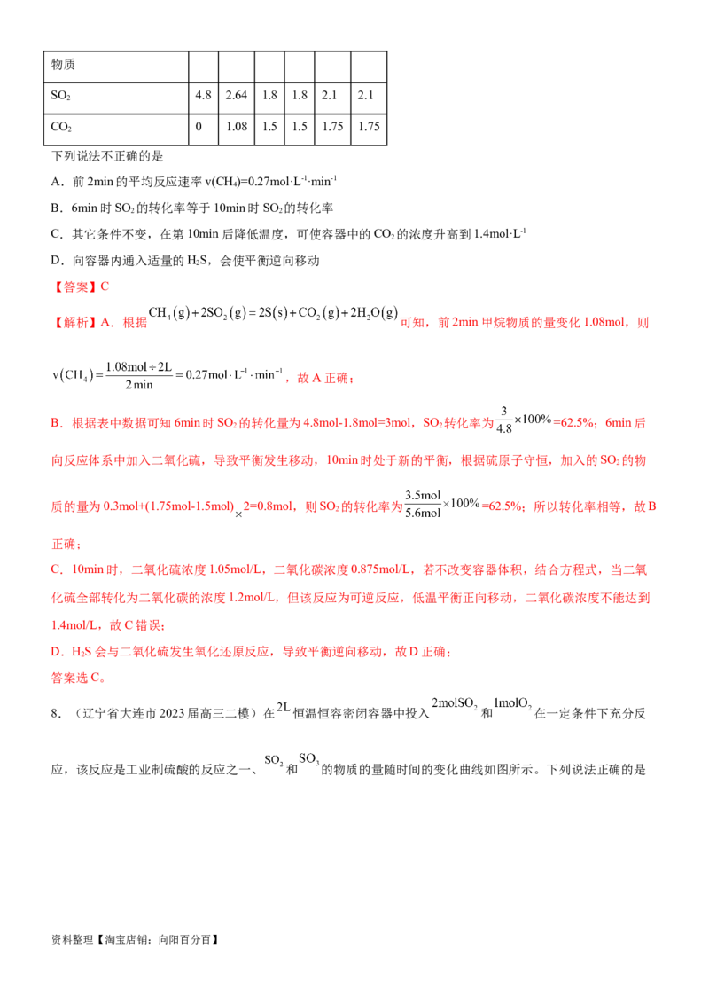 考点3化学平衡常数及转化率的计算（核心考点精讲精练）-备战2024年高考化学一轮复习考点帮（新高考专用）（解析版）_05高考化学_新高考复习资料_2024年新高考资料_一轮复习资料