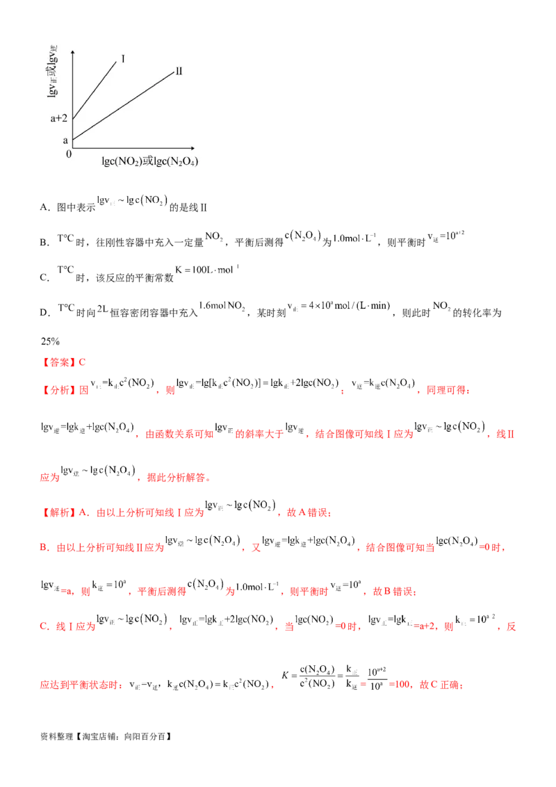 考点3化学平衡常数及转化率的计算（核心考点精讲精练）-备战2024年高考化学一轮复习考点帮（新高考专用）（解析版）_05高考化学_新高考复习资料_2024年新高考资料_一轮复习资料