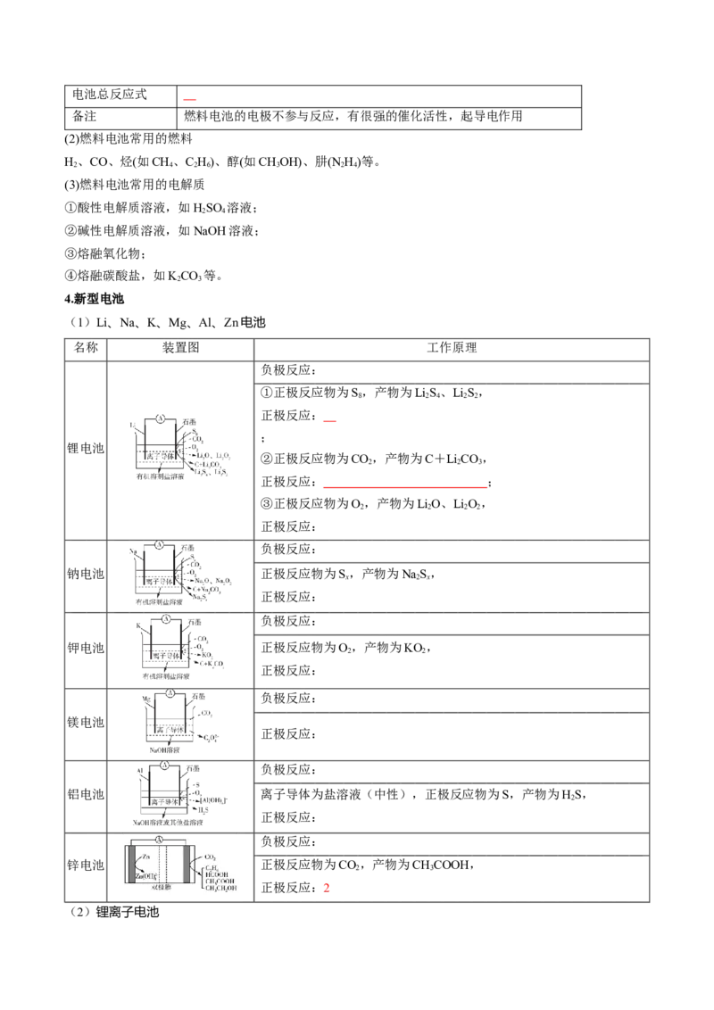 考点22原电池新型电源（核心考点精讲精练）-备战2025年高考化学一轮复习考点帮（新高考通用）（原卷版）_05高考化学_2025年新高考资料_一轮复习_备战2025年高考化学一轮复习考点帮