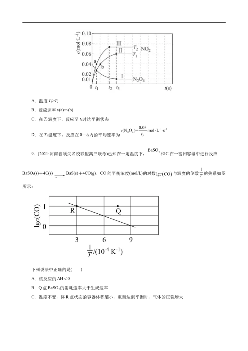 考点25化学反应速率与平衡图象（原卷版）_05高考化学_通用版（老高考）复习资料_2023年复习资料_一轮复习_备战2023年高考化学一轮复习考点帮（全国通用）
