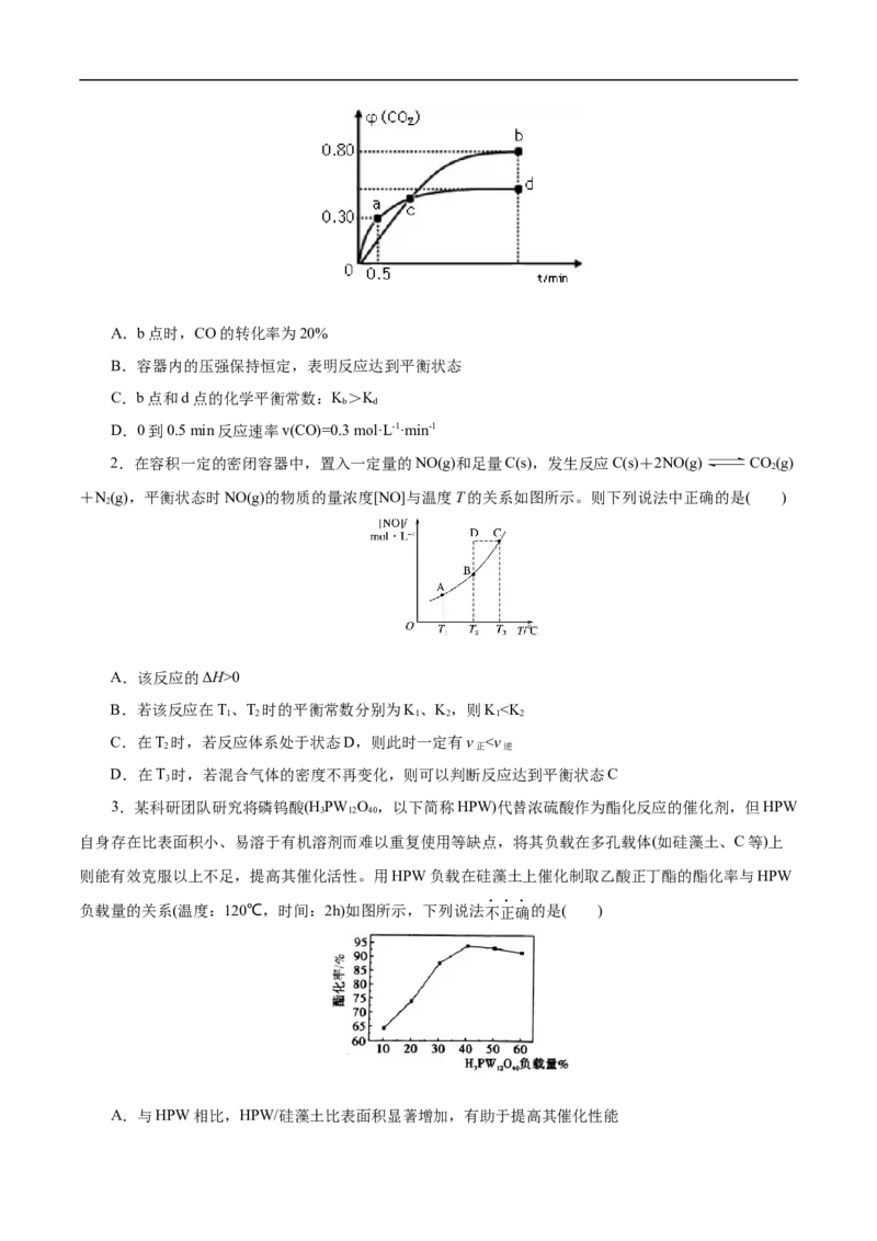 考点25化学反应速率与平衡图象（原卷版）_05高考化学_通用版（老高考）复习资料_2023年复习资料_一轮复习_备战2023年高考化学一轮复习考点帮（全国通用）