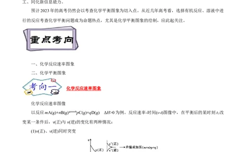 考点25化学反应速率与平衡图象（原卷版）_05高考化学_通用版（老高考）复习资料_2023年复习资料_一轮复习_备战2023年高考化学一轮复习考点帮（全国通用）