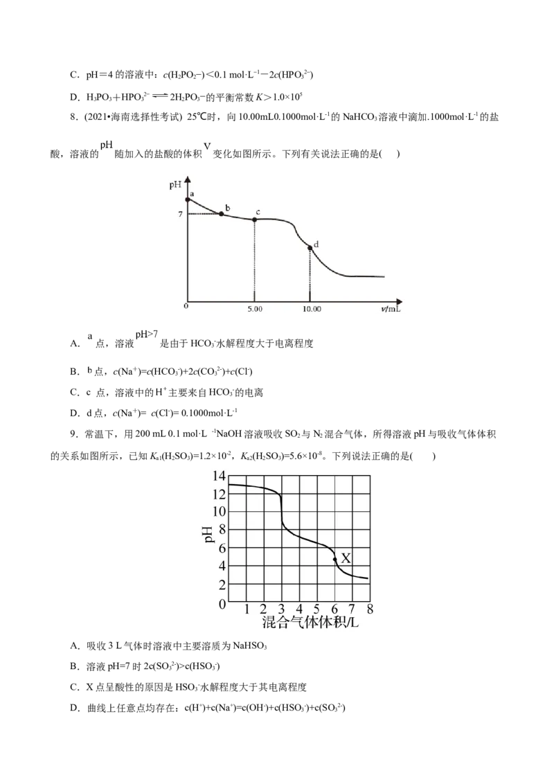 第32练盐类的水解-2023年高考化学一轮复习小题多维练（原卷版）_05高考化学_新高考复习资料_2023年新高考资料_一轮复习_2023年新高考化学一轮复习小题多维练