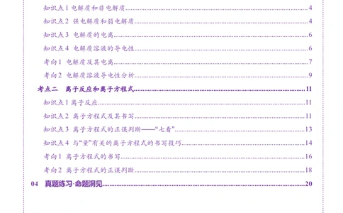 第02讲离子反应、离子方程式（讲义）（解析版）_05高考化学_2025年新高考资料_一轮复习_2025年高考化学一轮复习讲练测（新教材新高考）_第一章物质及其变化