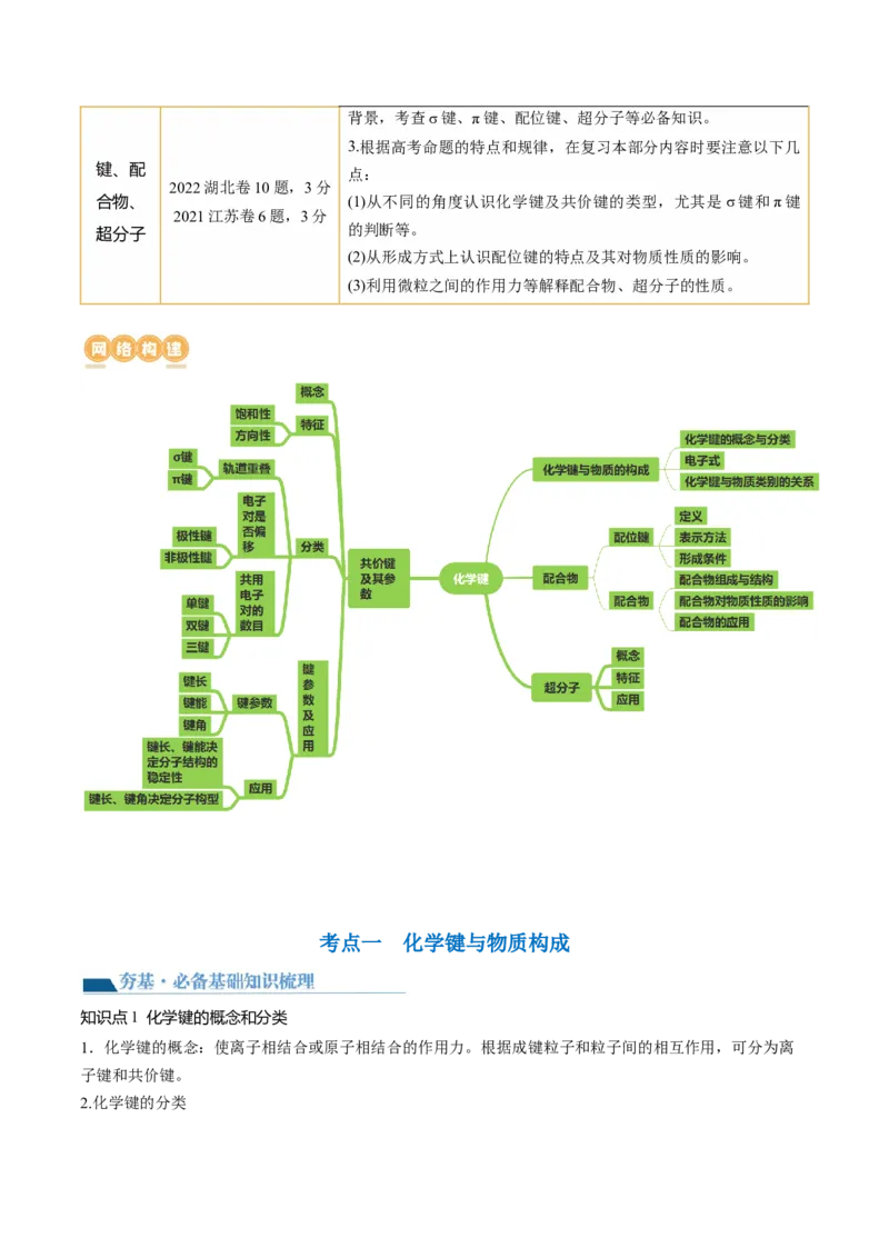 第18讲化学键（讲义）（解析版）_05高考化学_2024年新高考资料_1.2024一轮复习_2024年高考化学一轮复习讲练测（新教材新高考）