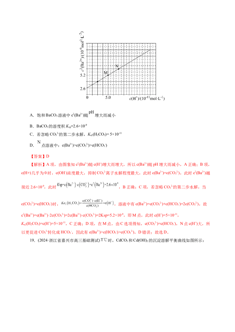 第04讲沉淀溶解平衡(练习)(解析版)_05高考化学_2025年新高考资料_一轮复习_2025年高考化学一轮复习讲练测（新教材新高考）_第八章水溶液中的离子反应与平衡