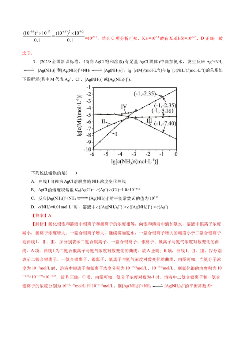 第04讲沉淀溶解平衡(练习)(解析版)_05高考化学_2025年新高考资料_一轮复习_2025年高考化学一轮复习讲练测（新教材新高考）_第八章水溶液中的离子反应与平衡