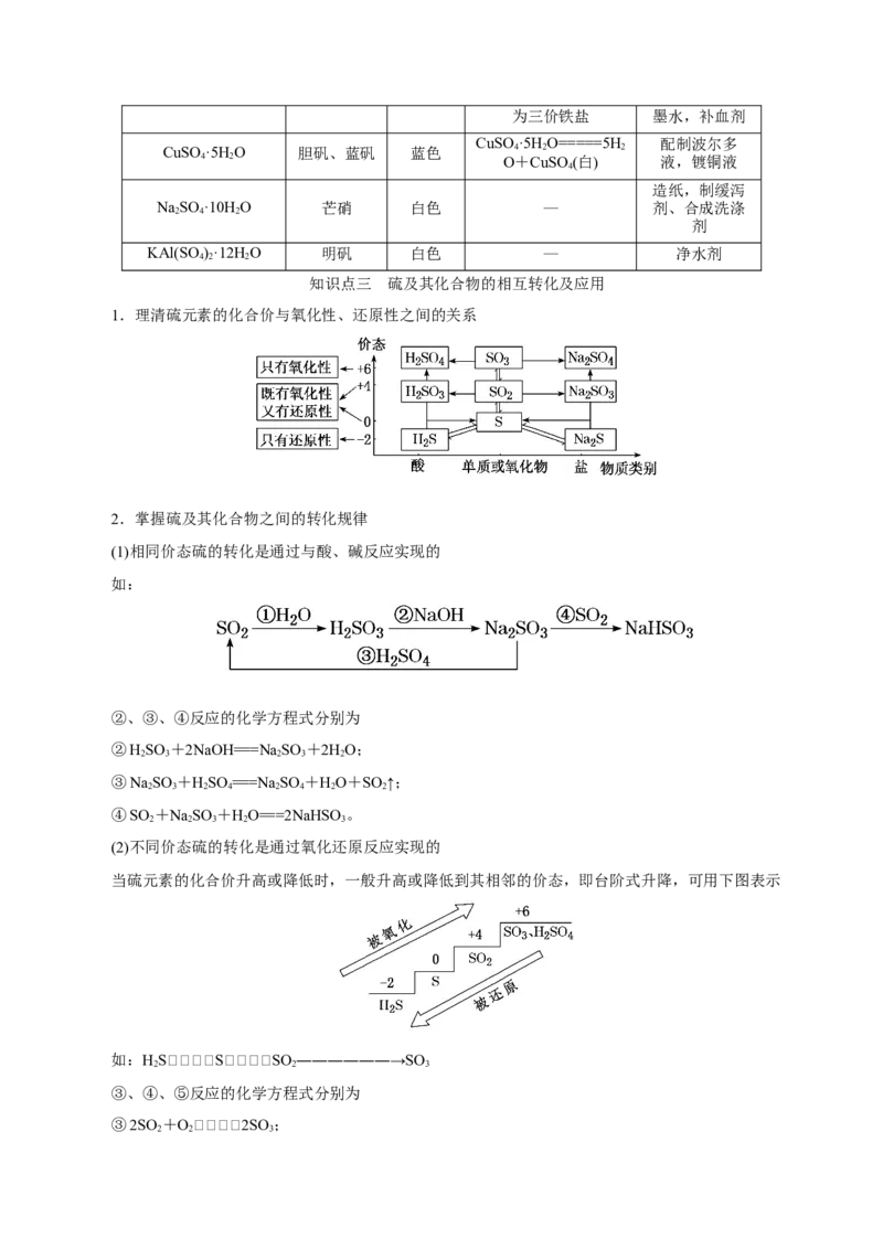 考向11硫及其化合物-备战2023年高考化学一轮复习考点微专题（新高考地区专用）_05高考化学_新高考复习资料_2023年新高考资料_一轮复习