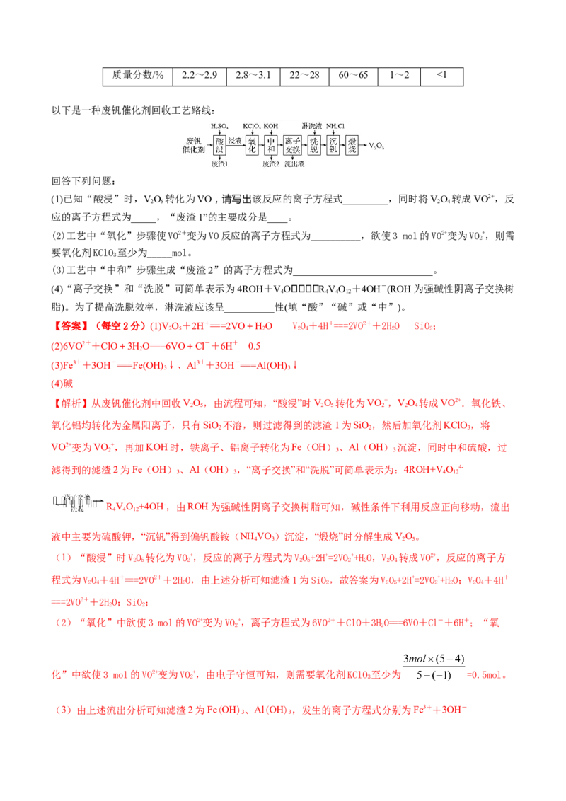 第04讲离子反应　离子方程式（精练）-2022年一轮复习讲练测（解析版）_05高考化学_新高考复习资料_2022年新高考资料_2022年高考化学一轮复习讲练测