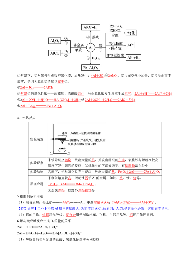 第03讲镁、铝及其重要化合物（讲义）（解析版）_05高考化学_2025年新高考资料_一轮复习_2025年高考化学一轮复习讲练测（新教材新高考）_第三章金属及其化合物