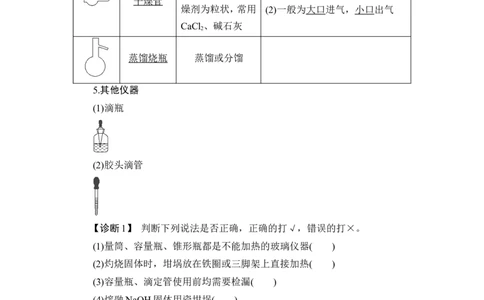 第1讲　化学实验常用仪器及基本操作_05高考化学_新高考复习资料_2023年新高考资料_一轮复习_2023年新高考大一轮复习讲义_2023年高考化学一轮复习讲义（新高考）_赠补充习题
