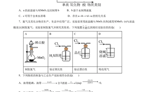 第05练氯及其化合物-2023年高考化学一轮复习小题多维练（原卷版）_05高考化学_新高考复习资料_2023年新高考资料_一轮复习_2023年新高考化学一轮复习小题多维练