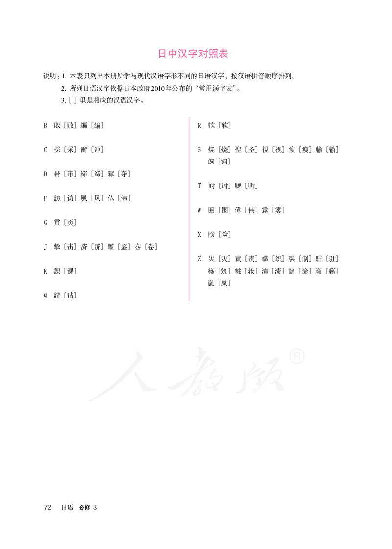 普通高中教科书&middot;日语必修第三册_高中全套电子教材及答案。_01高中电子教材全套_日语_人教版_高中年级_必修第三册