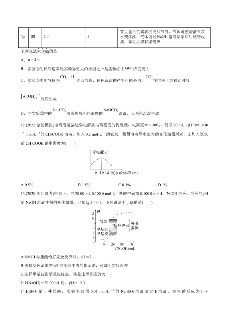 第26、27讲弱电解质的电离、盐类的水解及溶液中粒子浓度关系分析（学生版）_05高考化学_新高考复习资料_2024年新高考资料_一轮复习资料_习题