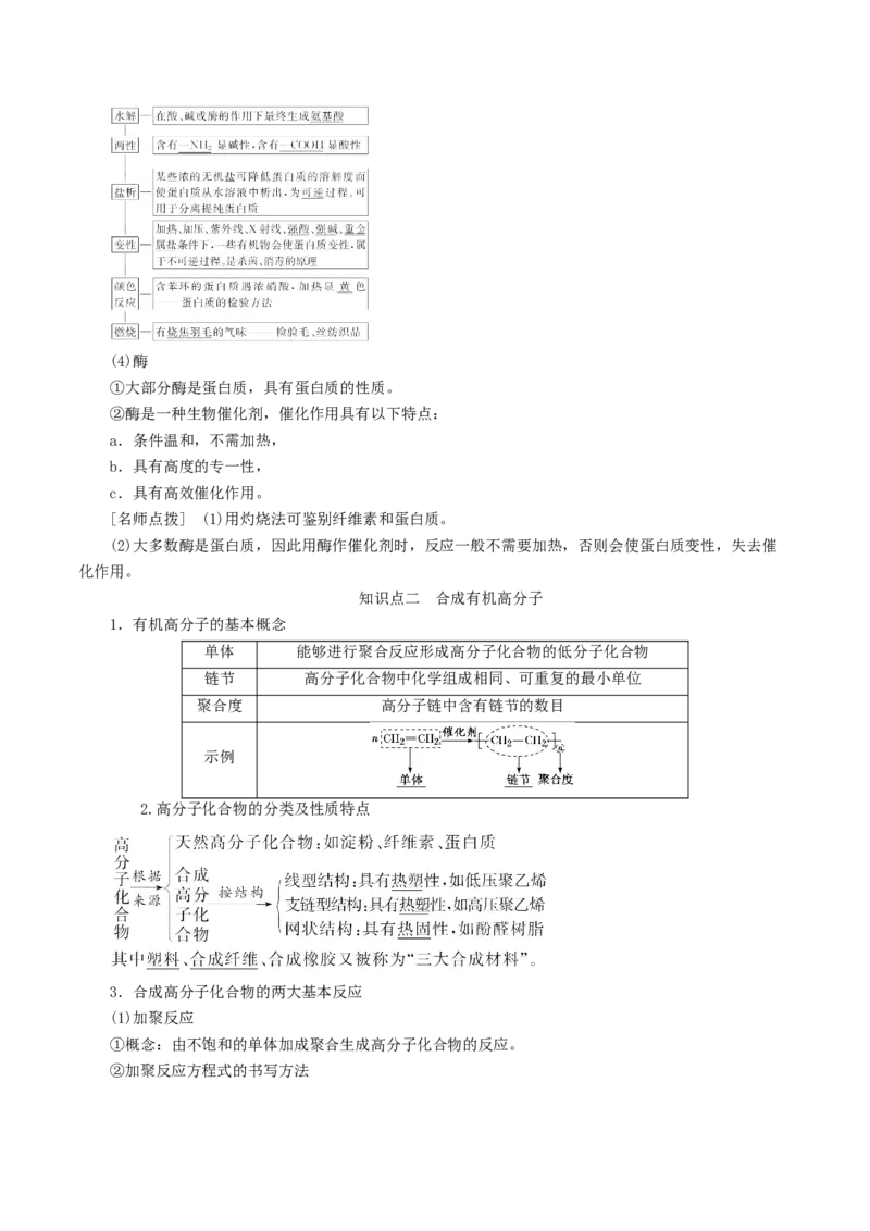 考向32生物大分子有机高分子-备战2023年高考化学一轮复习考点微专题（新高考地区专用）_05高考化学_新高考复习资料_2023年新高考资料_一轮复习