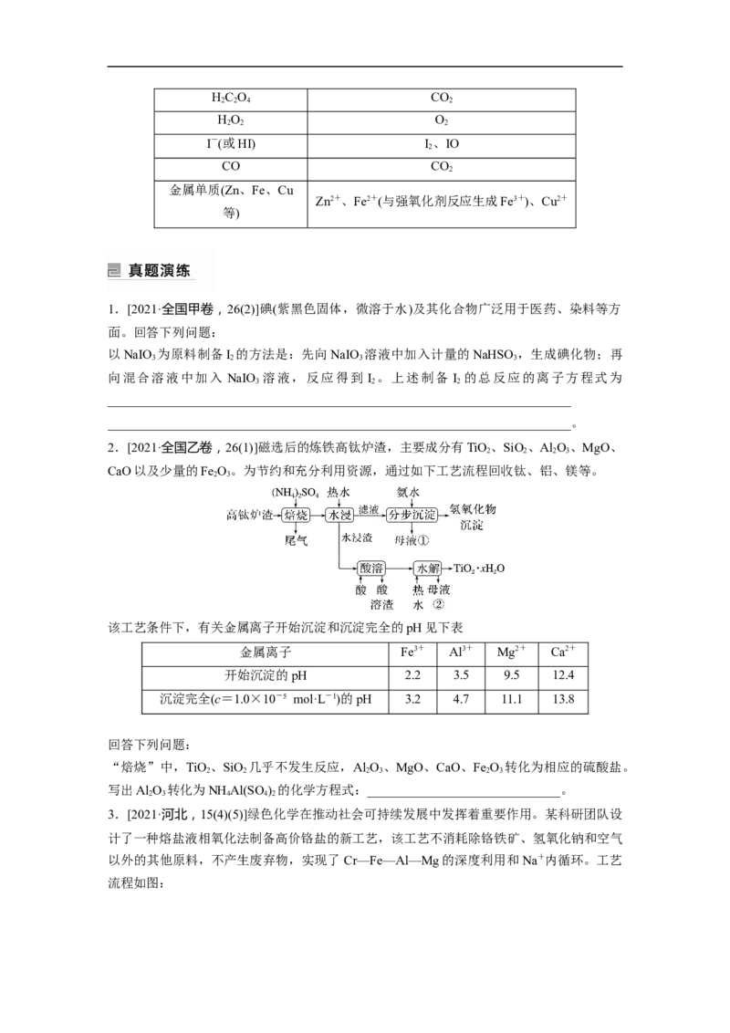 第1部分专题突破专题5　题型专攻1　&ldquo;陌生情景下&rdquo;方程式的书写_05高考化学_新高考复习资料_2023年新高考资料_二轮复习_2023年高考化学二轮复习讲义+课件（新高考版）_学生版