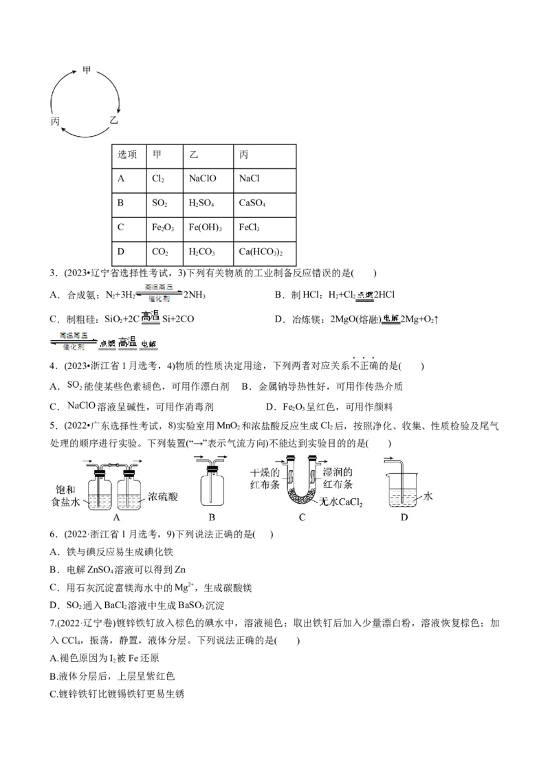 考点13氯及其化合物（核心考点精讲精练）-备战2025年高考化学一轮复习考点帮（新高考通用）（原卷版）_05高考化学_2025年新高考资料_一轮复习_备战2025年高考化学一轮复习考点帮