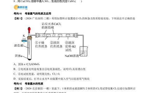 考点13氯及其化合物（核心考点精讲精练）-备战2025年高考化学一轮复习考点帮（新高考通用）（原卷版）_05高考化学_2025年新高考资料_一轮复习_备战2025年高考化学一轮复习考点帮
