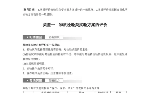 第11章第68讲　简单实验方案的设计与评价_05高考化学_2024年新高考资料_1.2024一轮复习_2024年高考化学一轮复习讲义（新人教新高考版）_学生版在此文件夹_大一轮复习讲义